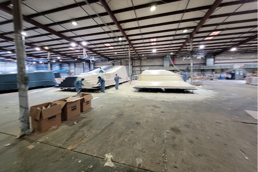 Fiberglass Pool in Factory